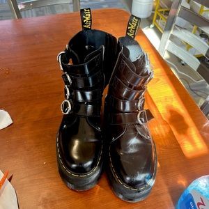 jadon hardware black doc marten boots